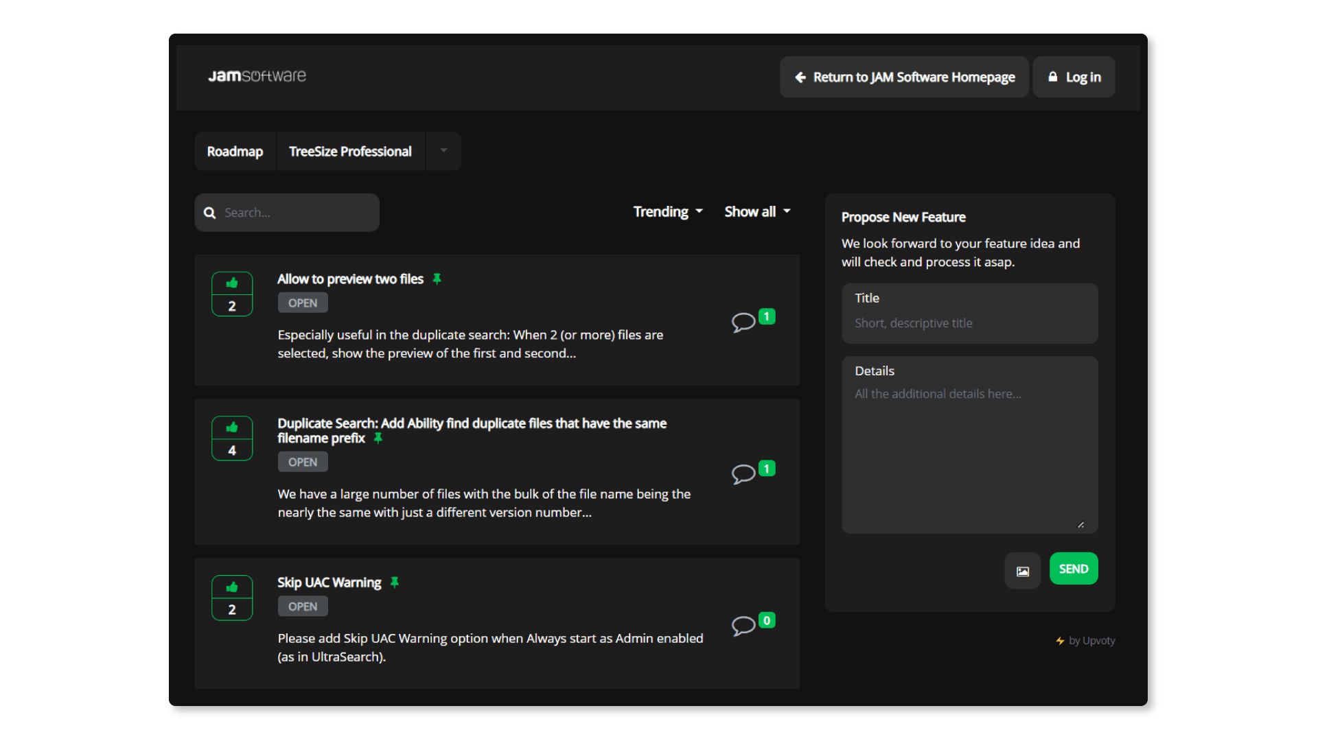 Was sind die beliebtesten TreeSize Features? JAM Software