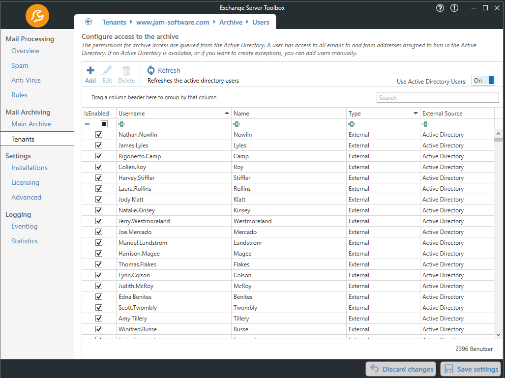 Highlights der Exchange Server Toolbox v6.0 JAM Software