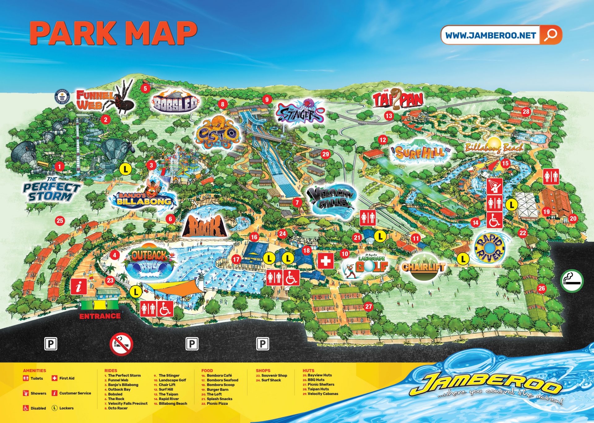 Jamberoo Action Park Map Park Map Jamberoo