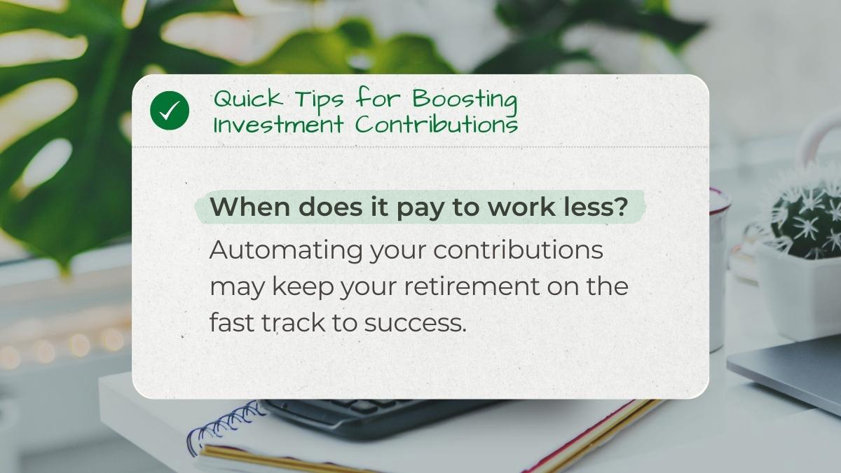 When does it pay to work less? James River Advisors