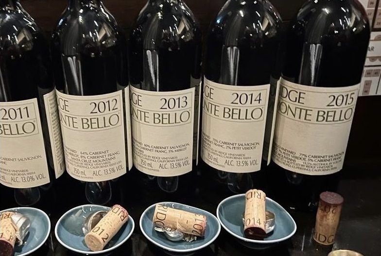 Ridge Vineyards Monte Bello Vertical Tasting