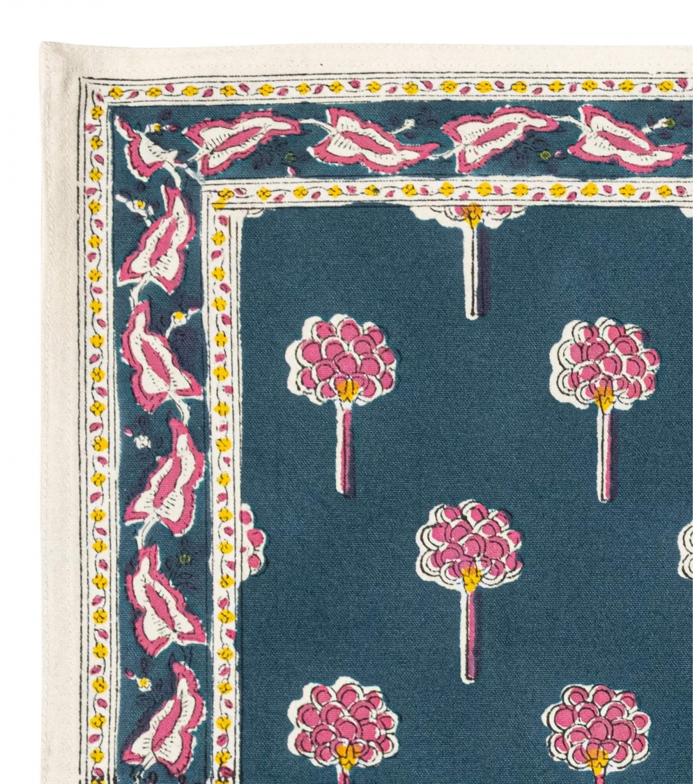 Design table mat 14x18 inches Rani pine green Jamini