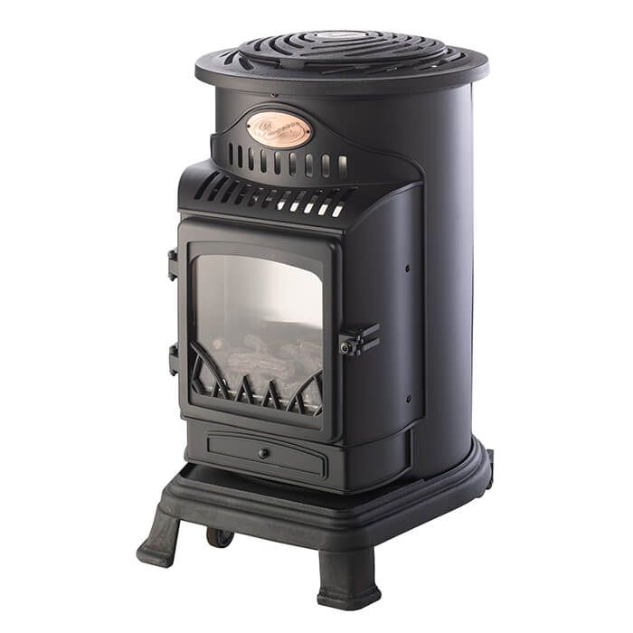 Calor Gas 3.4kW Matt Black Provence Stove Portable Gas Heater