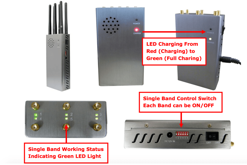 GJ6 Portable All Civil Bands GPS Jammer, anti tracking device
