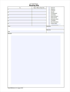 Printable Routing Slip Template
