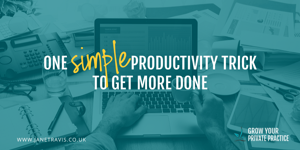 A Simple Productivity Trick for Counsellors Who Blog