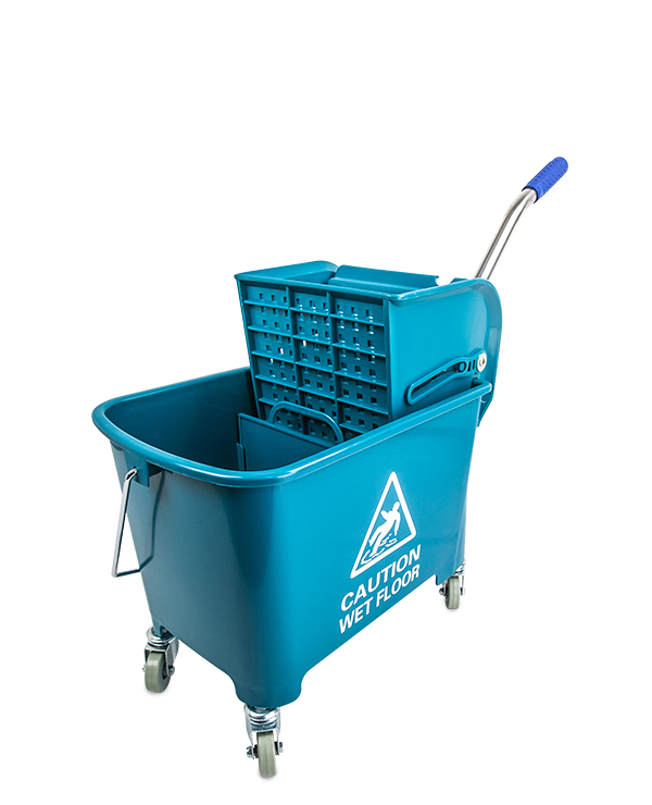Mop Bucket (General) Compact Mop Bucket w/ Side Press Wringer 17 QT