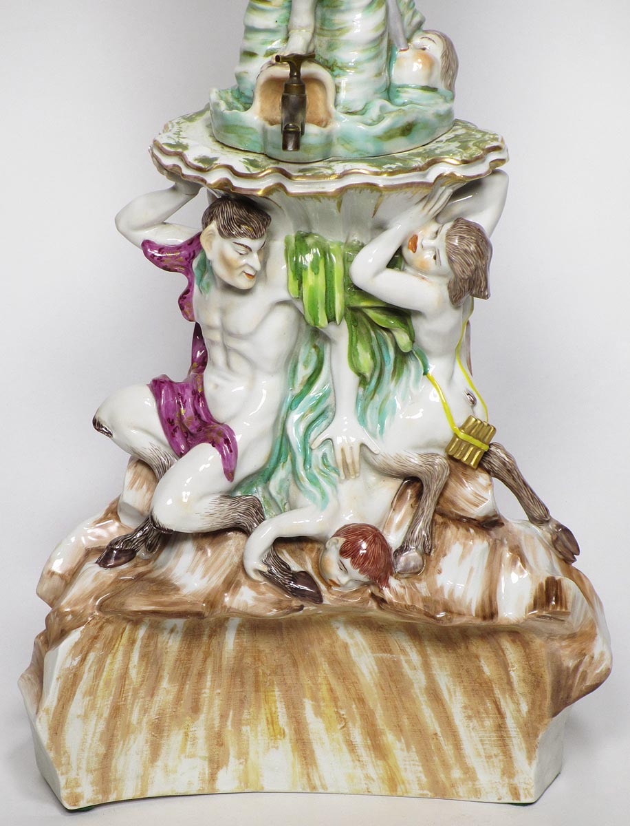 A Very Fine and Rare German 19th Century Figural Porcelain Liquor