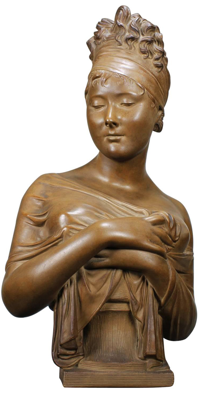 A Fine French 19th Century Terracotta Bust of "Madame Récamier (French