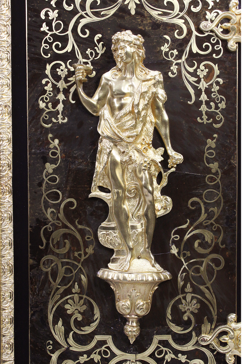 A Fine French Napoleon III Ebonized, GiltBronze Mounted and