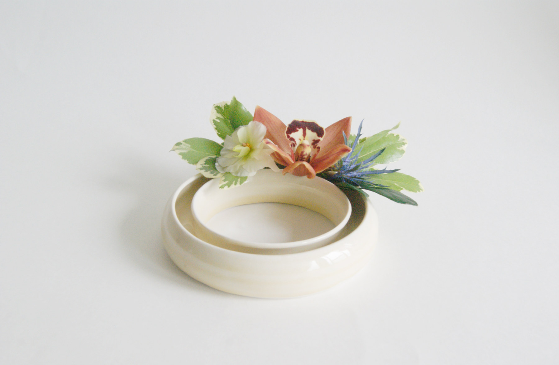 Handmade Plumeria Vase Janson Pottery