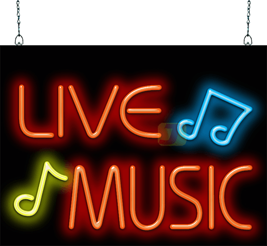 Live Music Neon Sign FM2521 Jantec Neon