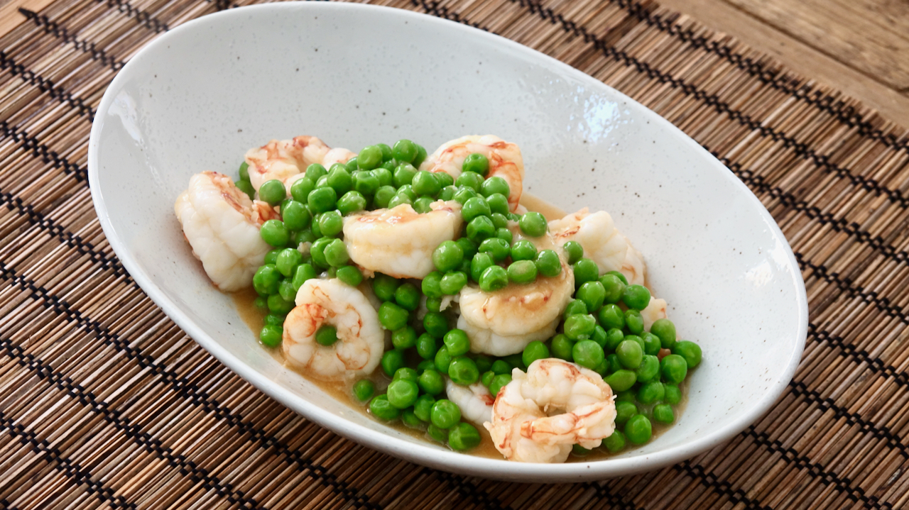 StirFry Shrimp and Green Peas Recipe Japanese Cooking 101