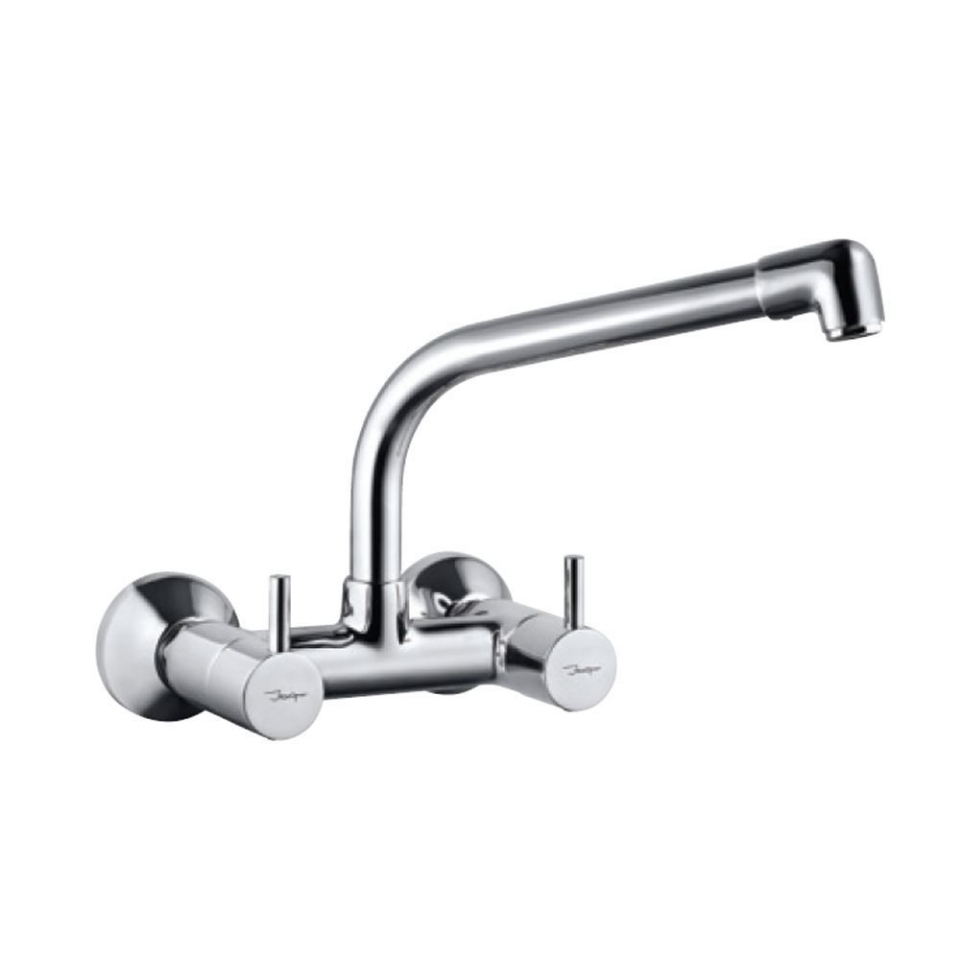 Florentine Double Lever Wall Sink Mixer Extended Spout