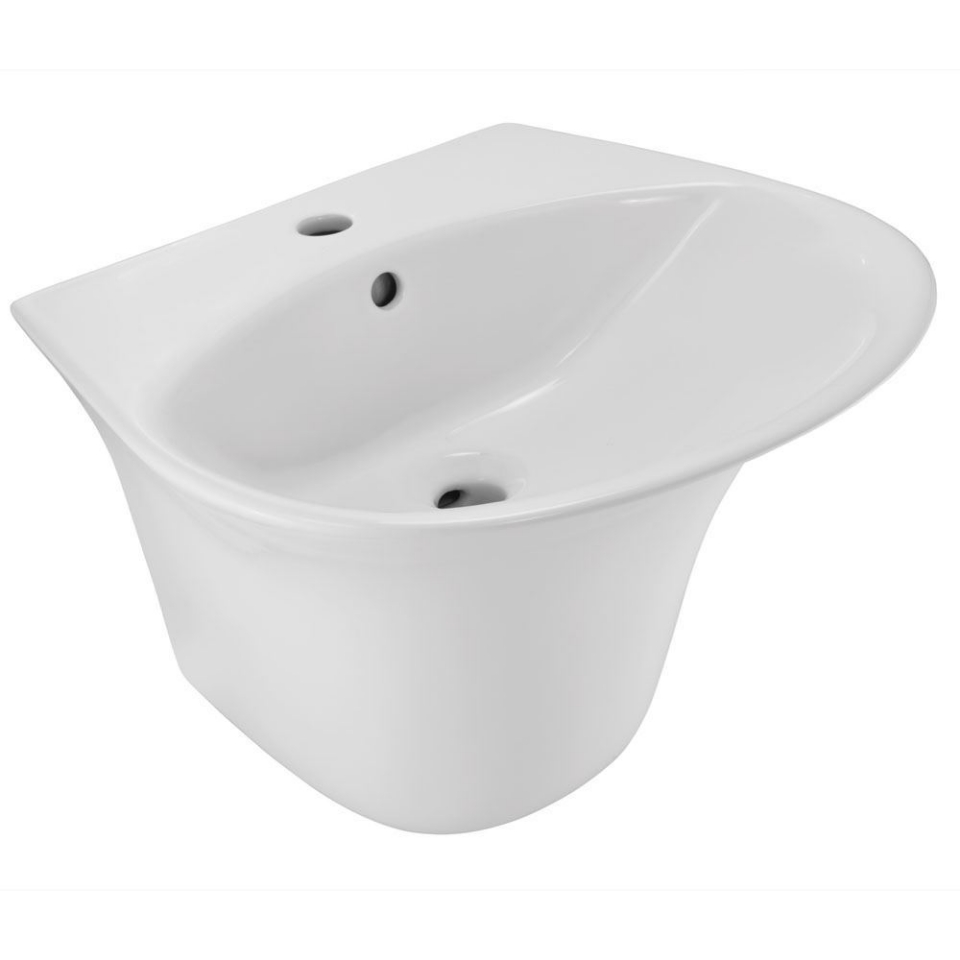 Ornamix Wall Hung Integrated Basin for Bathroom and Toilets
