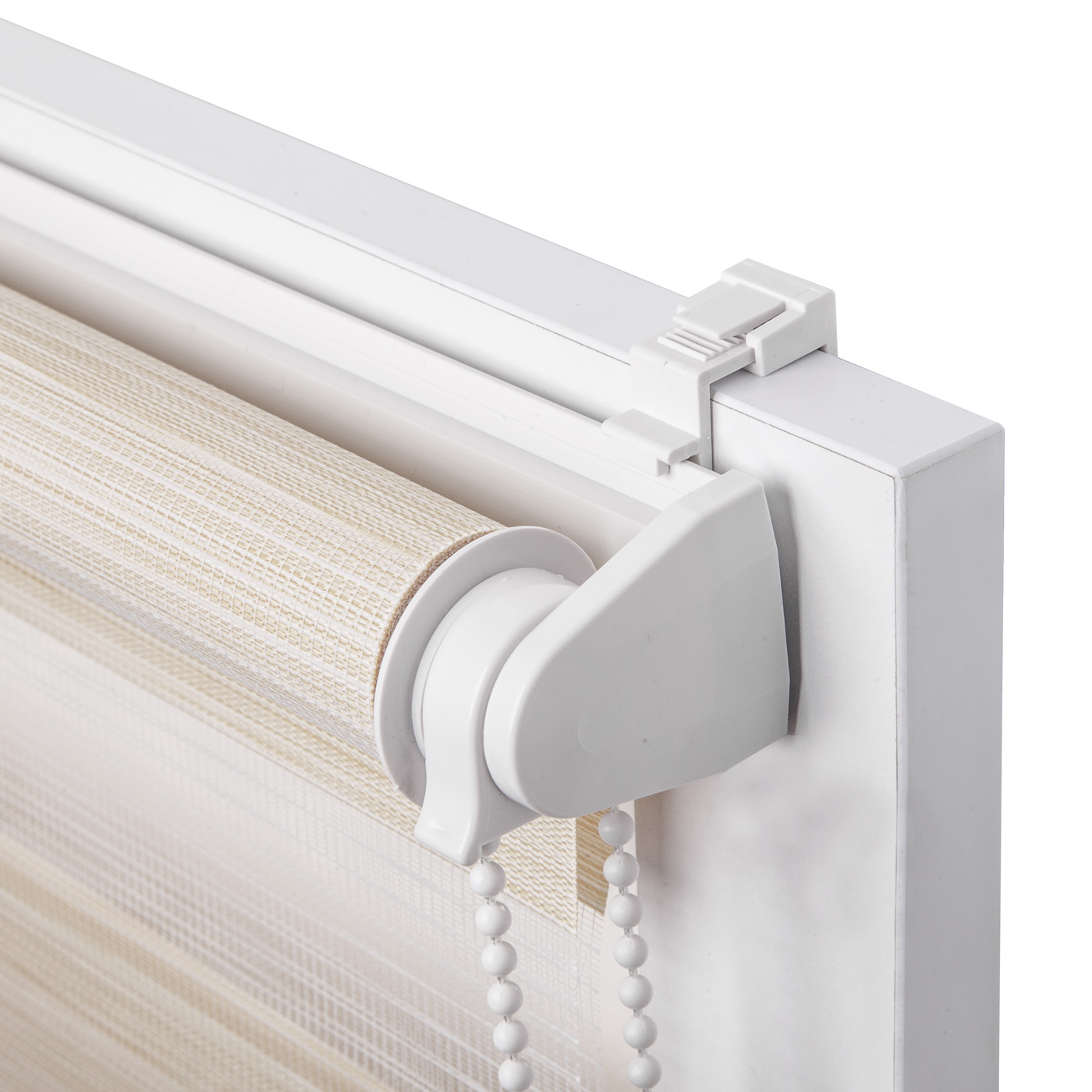 Doppelrollo ohne Bohren Seitenzugrollo Fensterrollo tageslicht natur eBay