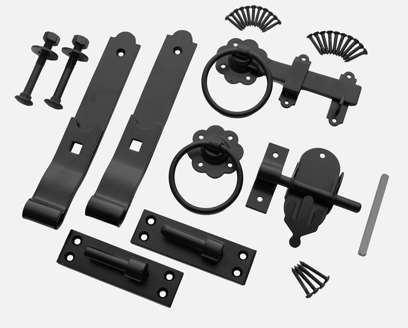 Black Strap Hinge Pedestrian Gate Kit Jarrett Fencing
