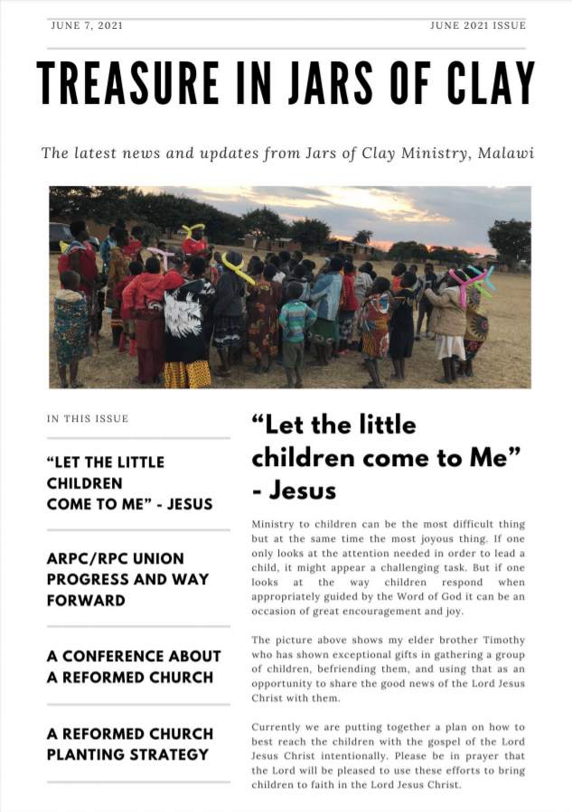 June 2021 Newsletter Jars of Clay Ministry