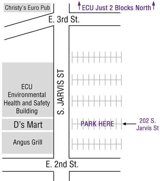 Leased Student Parking next to ECU in Greenville, NC