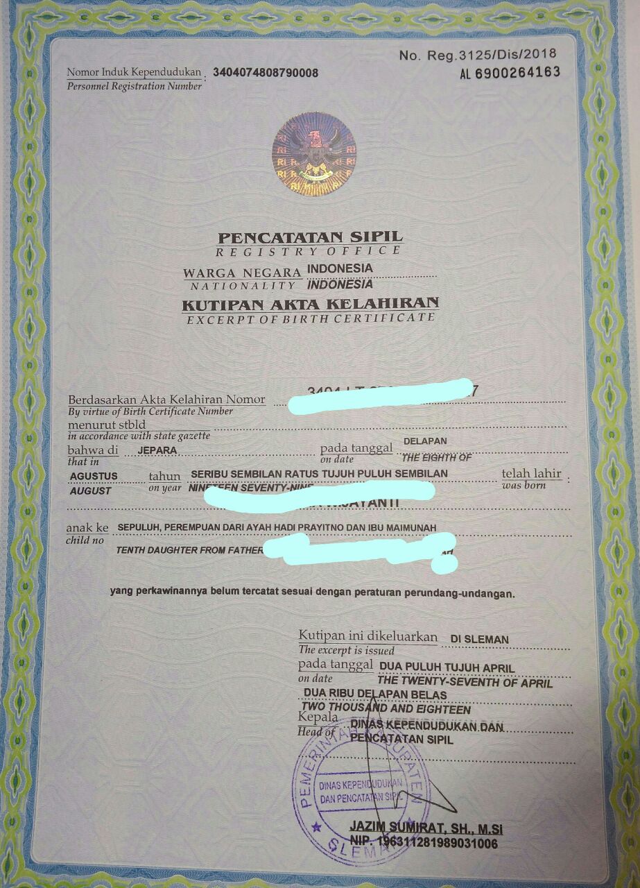 JASA PEMBUATAN DOKUMEN KEPENDUDUKAN RESMI AKTA KELAHIRAN SKPWNI EKTP KK TERMURAH DI BATU AMPAR