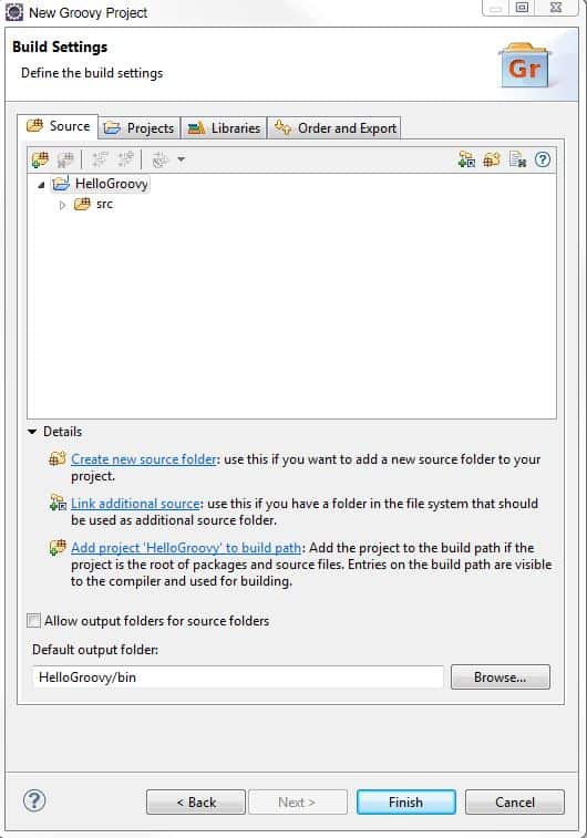 Setting up Groovy beginner tutorial with eclipse & commandline