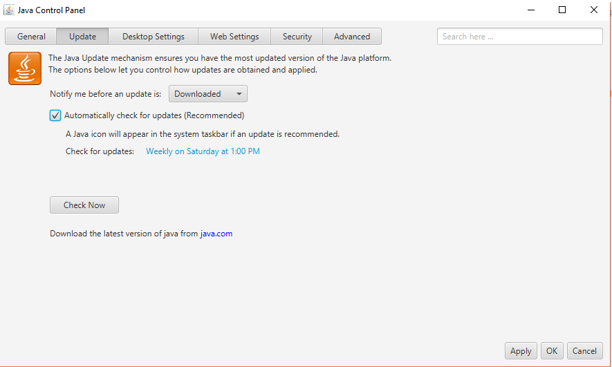 Control Panel in Java 9 java4coding