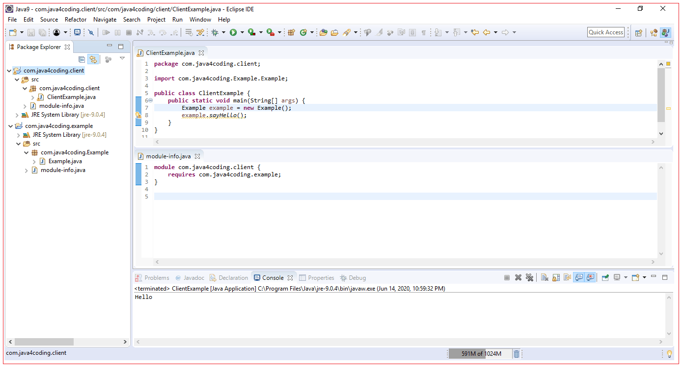 Java 9 Module Example java4coding