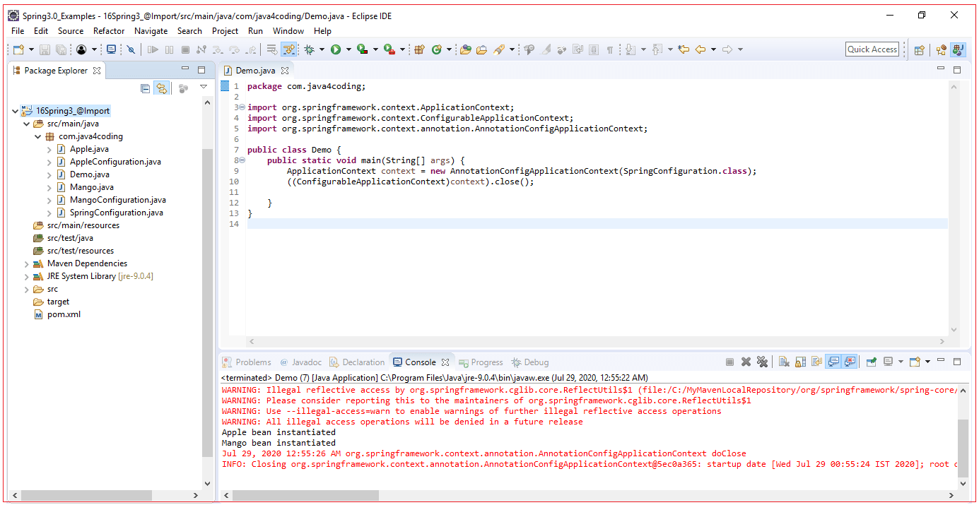 Spring Import and ImportResource Annotation java4coding