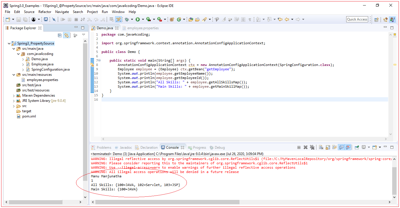 Spring PropertySource Annotation java4coding