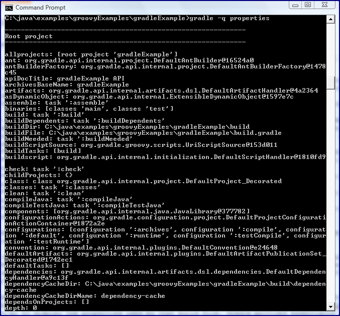 Gradle CommandLine Conveniences