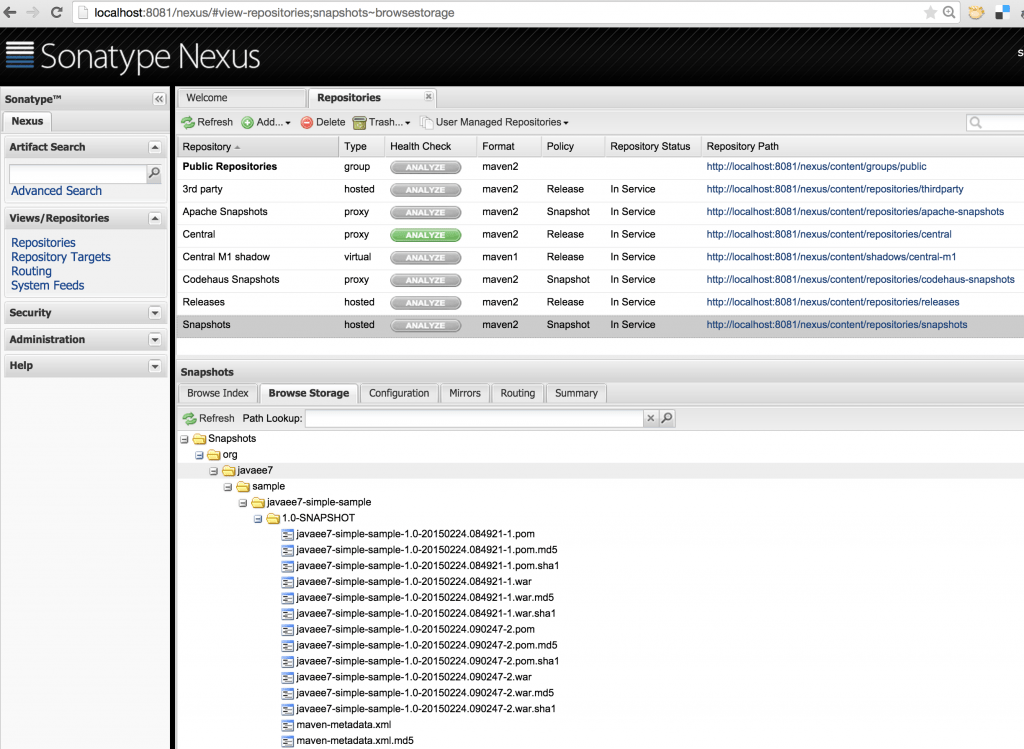 Setup Local Nexus Repository and Deploying WAR File from Maven Java