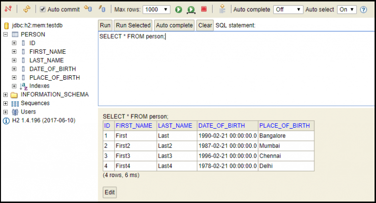 Configure Embedded H2 Console With Spring MVC Application Java Code Configure Embedded H2 Console With Spring MVC Application Java Code