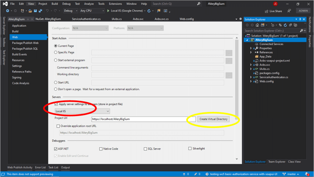 Invoking Secure WCF SOAP Service using SoapUI Part 1, The service