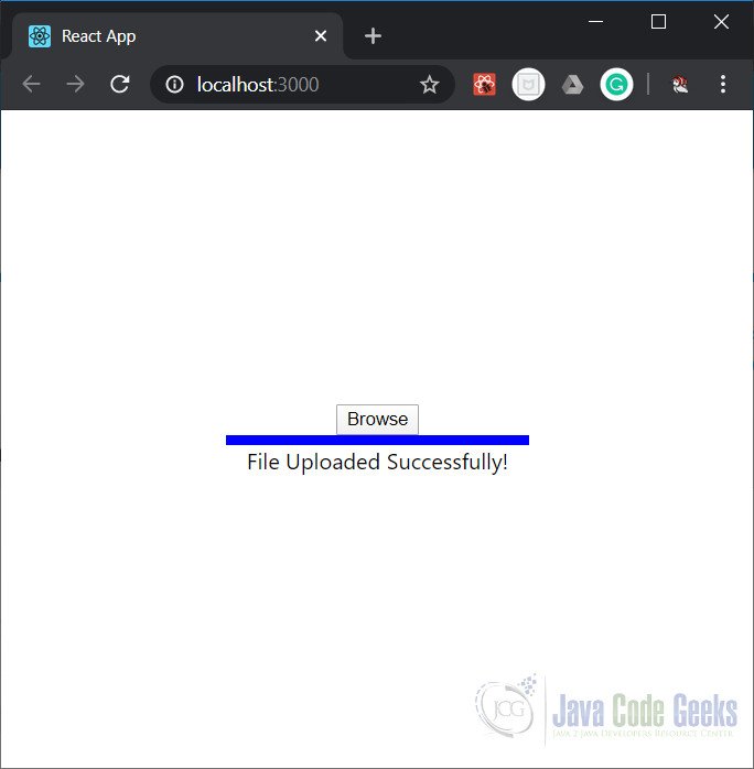 ReactJS File Upload Example Java Code Geeks