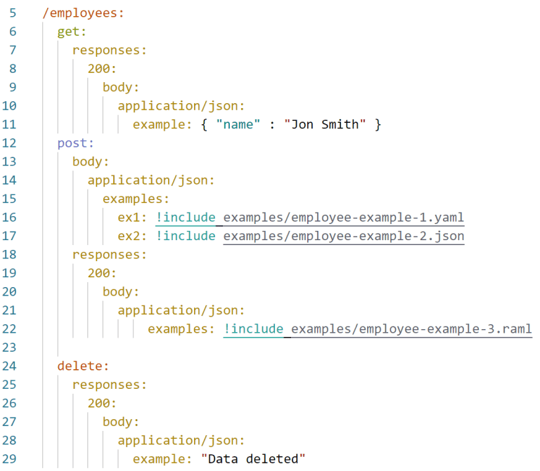RAML Four ways to define examples Java Code Geeks