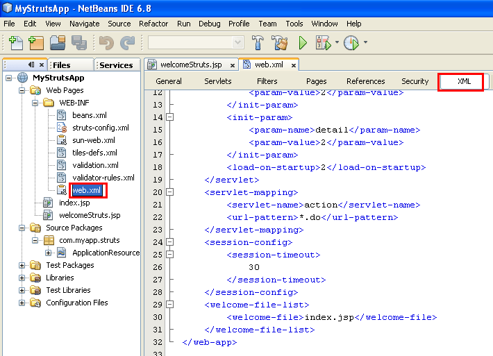 A tutorial on Java Struts web framework through program example