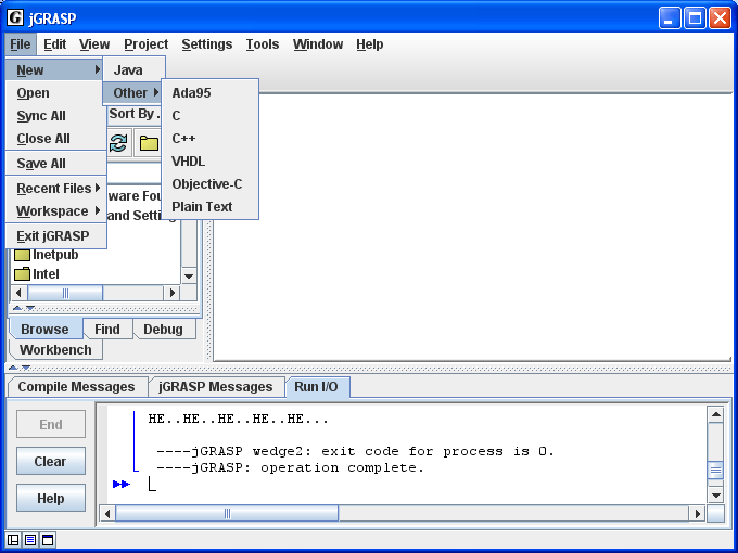 Jgrasp shortcuts limfatalks