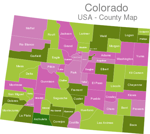 Interactive County Map Of Colorado – Warehouse of Ideas
