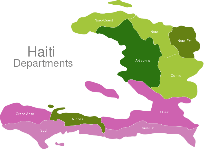 Haiti Departments interactive Javascript Map
