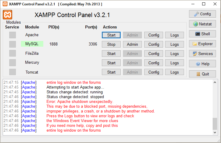 Cara Mengatasi XAMPP Yang Error dan Tidak Bisa Start