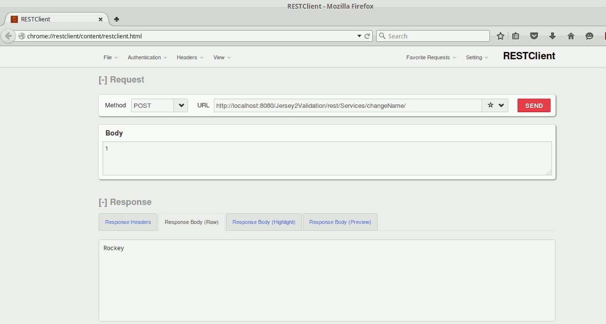 Jersey Bean Validation Example