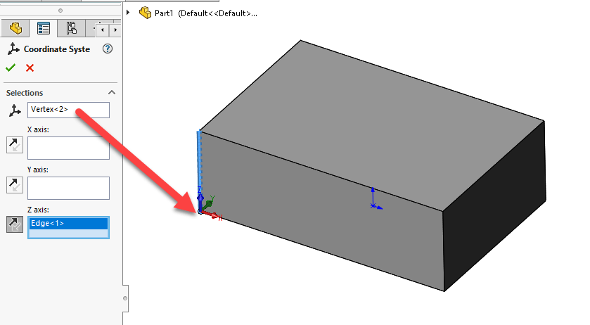 How to generate a Custom SOLIDWORKS Coordinate System