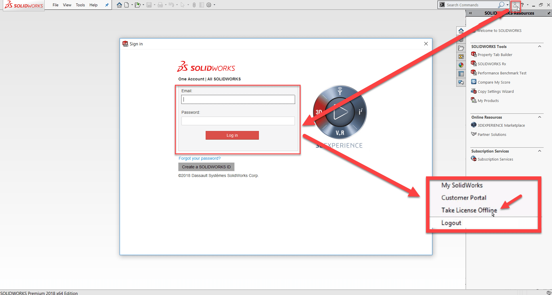 Using SOLIDWORKS Online License Offline when is limited