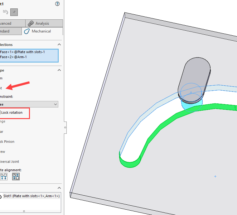 SOLIDWORKS Slot Mate Archives