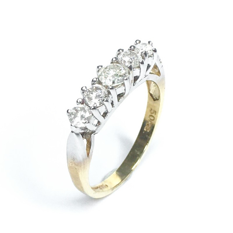 Second Hand 9ct Yellow Gold Diamond Ring, 0.50ct J. A. Woodroffe
