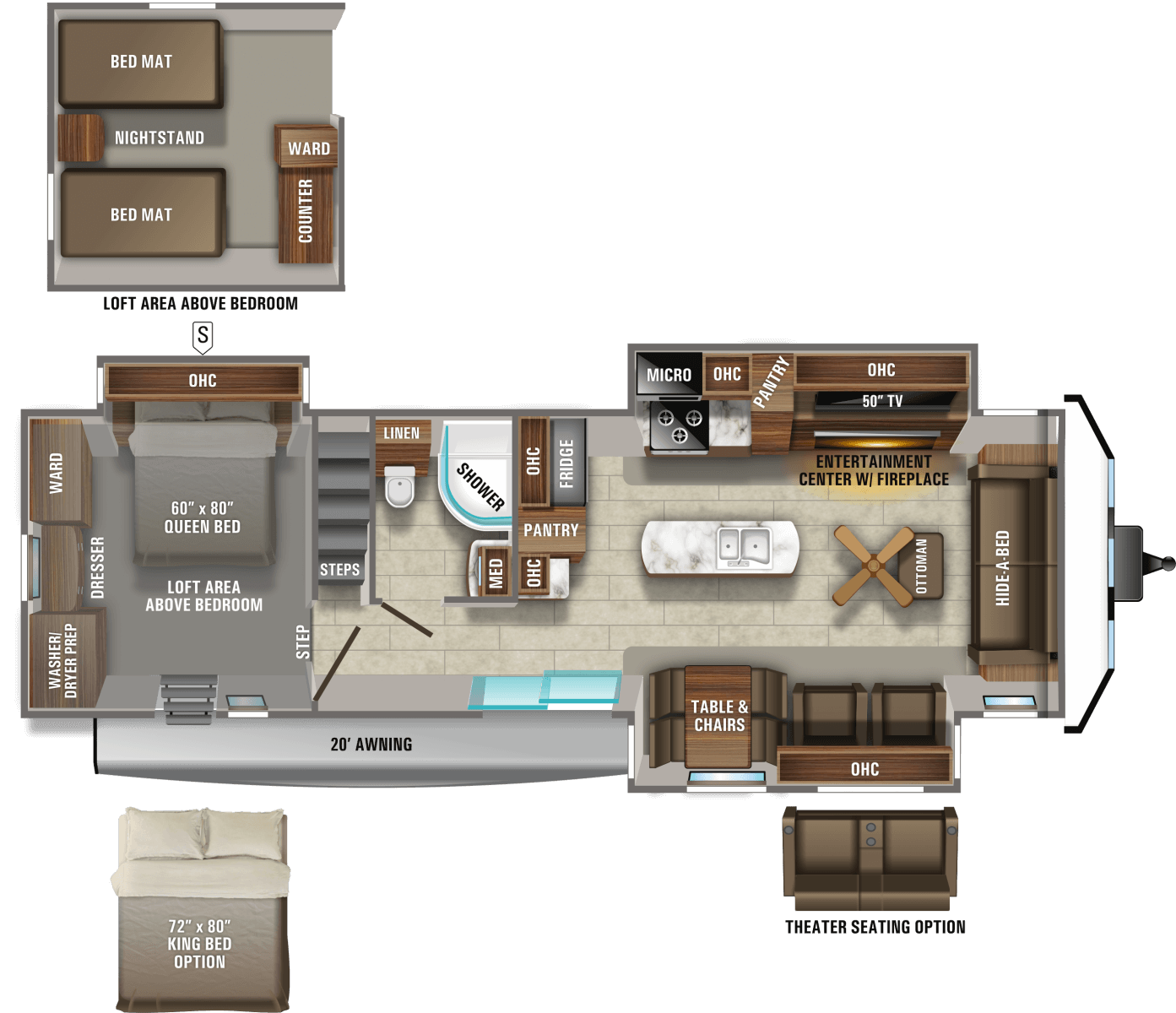 2021 Jay Flight Bungalow Travel Trailer Floorplans