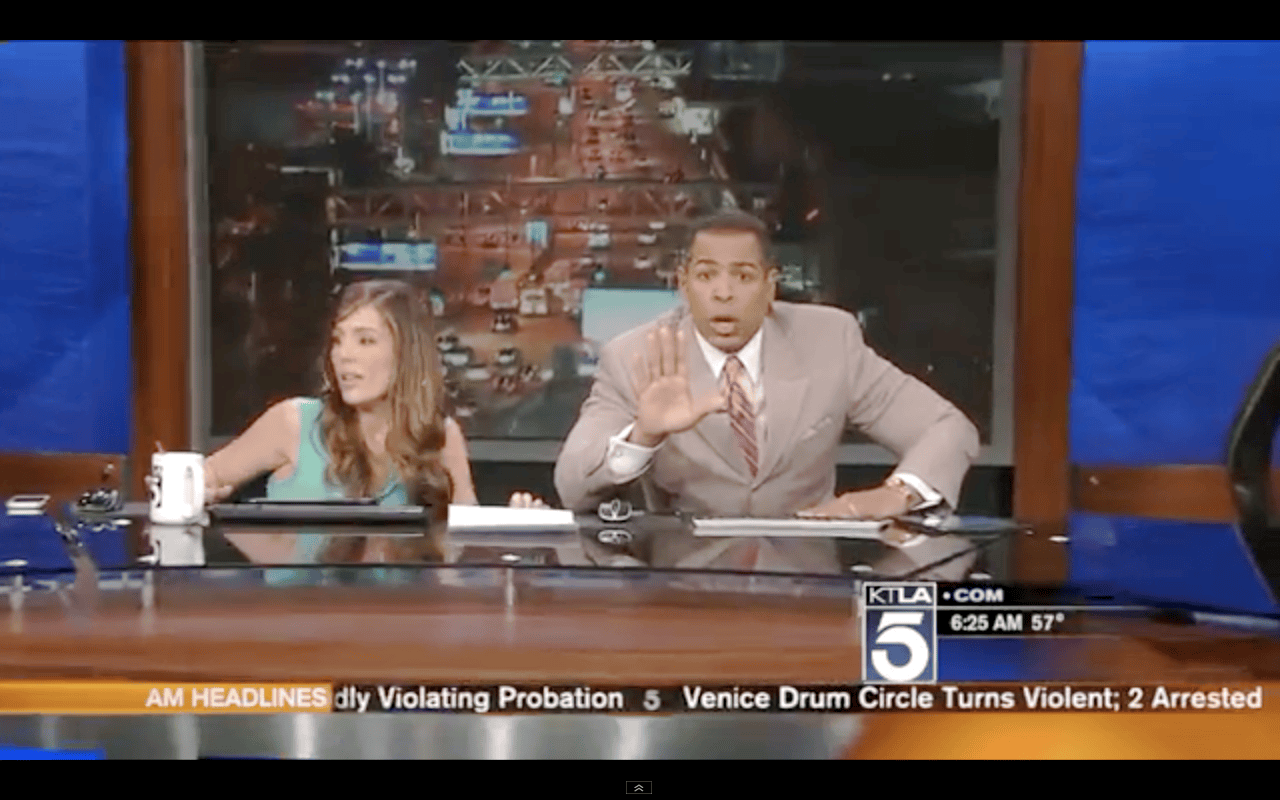 Comedy KTLA News Anchors Dive Under Desks During Earthquake (Video