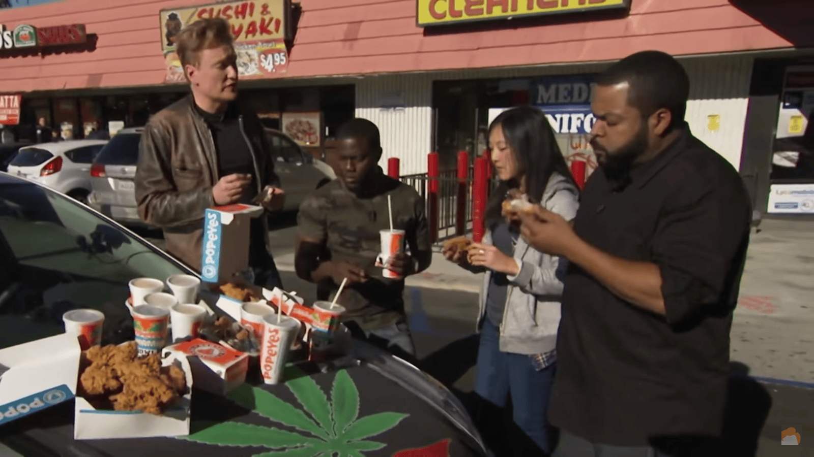 Comedy Ice Cube & Kevin Hart Help Conan’s Intern Get Ready For Her