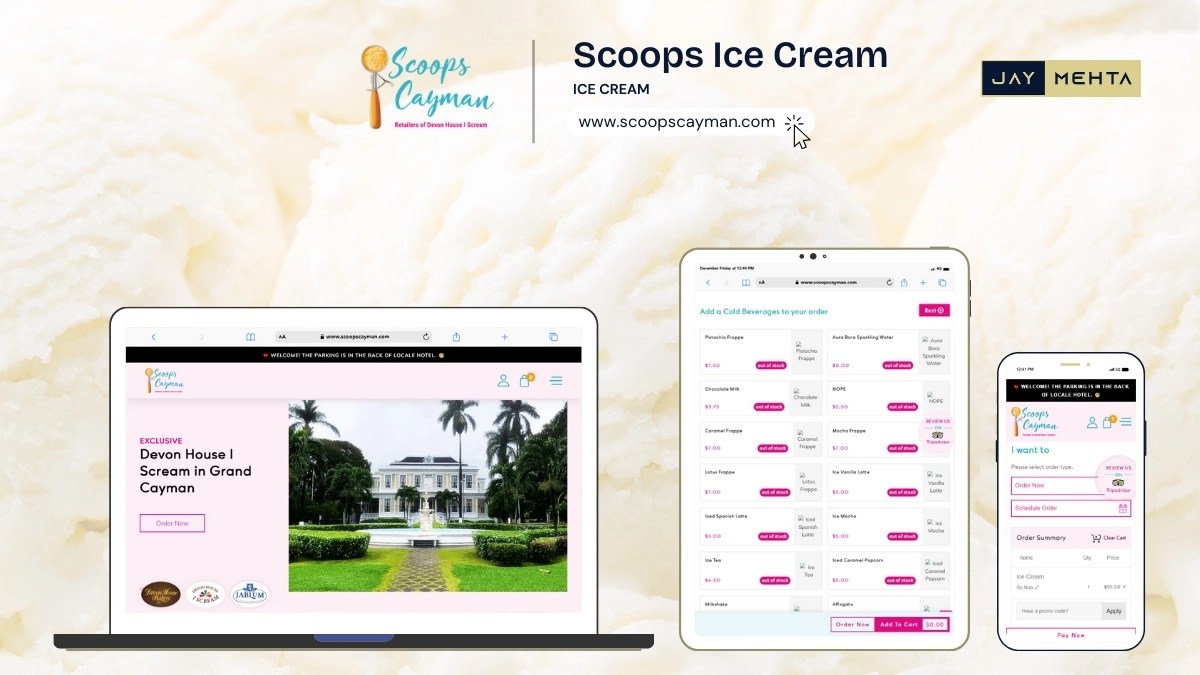 Scoops Ice Cream Online Store