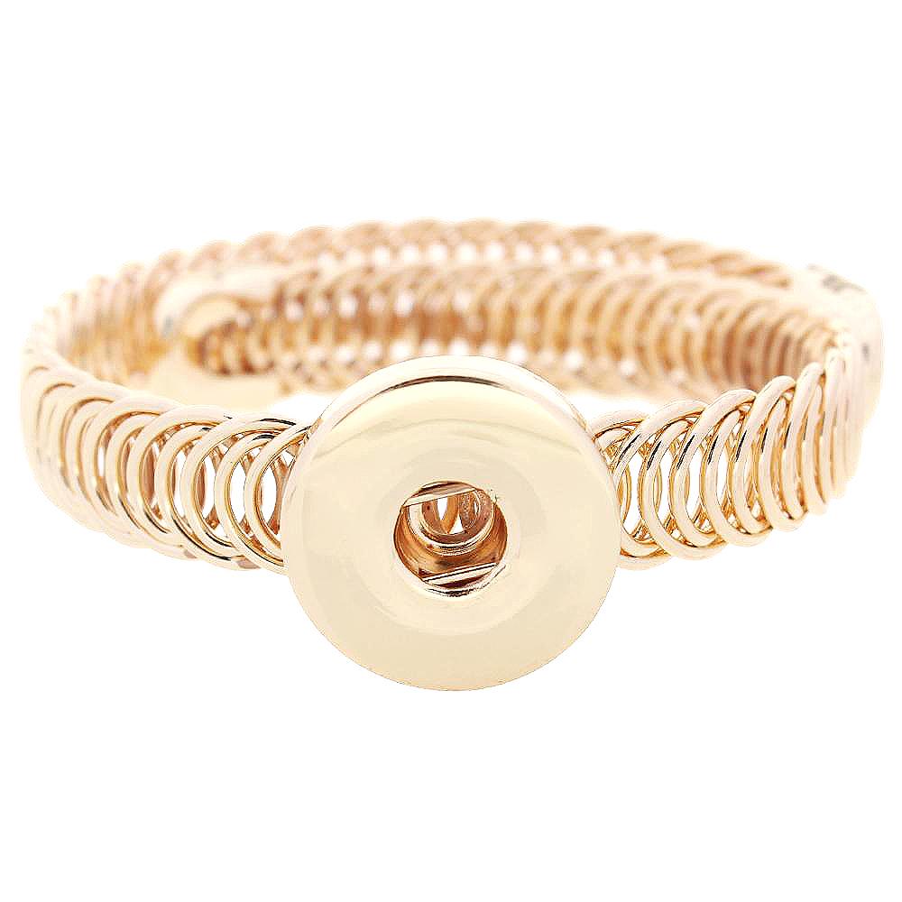 Goldplated Copper Snaps Button Bracelets Fit 18mm and 20mm Ginger